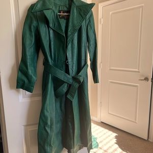 Vintage Genuine Leather Green Jacket